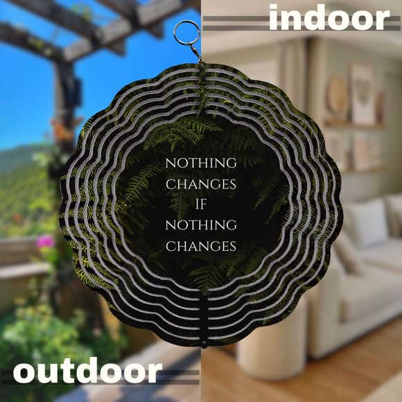 Motivational Life Changes Quote Design Wind Spinner - Picture 3 of 3